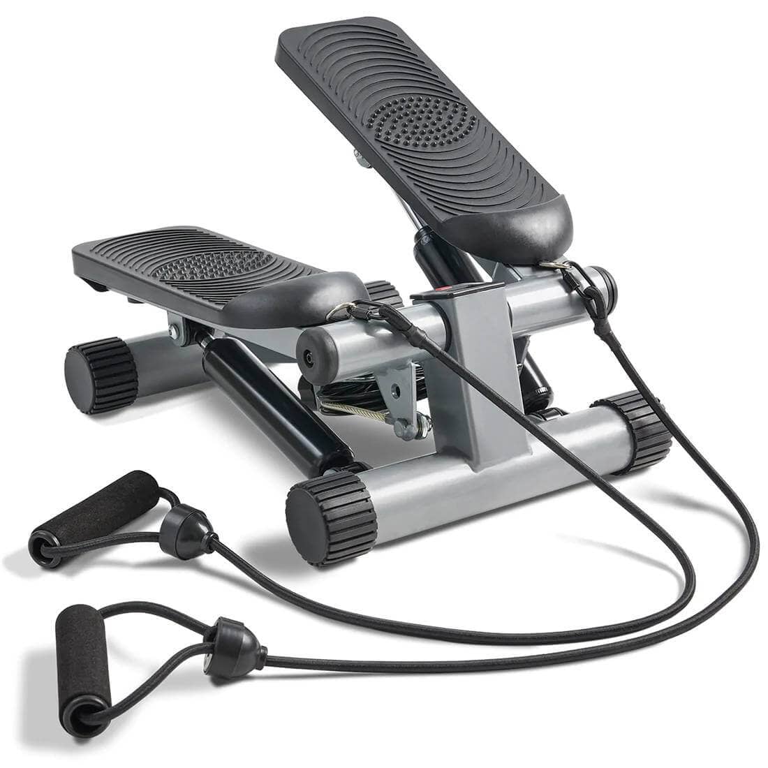 Sunny Health Fitness Portable Mini Stepper - Detachable Bands - Compact Cardio Machine-Black-17x13