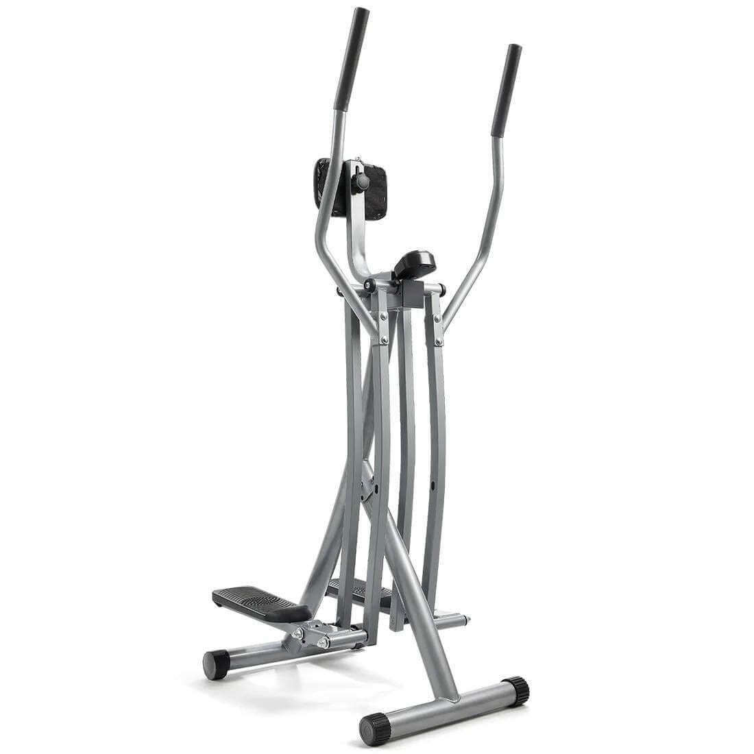 Sunny Health & Fitness Air Walker Glider-Total Body Workout-LCD Monitor-Non-Slip Pedals-Black&Gray-25x19x57"