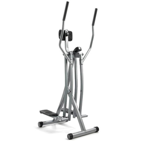 Sunny Health & Fitness Air Walker Glider-Total Body Workout-LCD Monitor-Non-Slip Pedals-Black&Gray-25x19x57