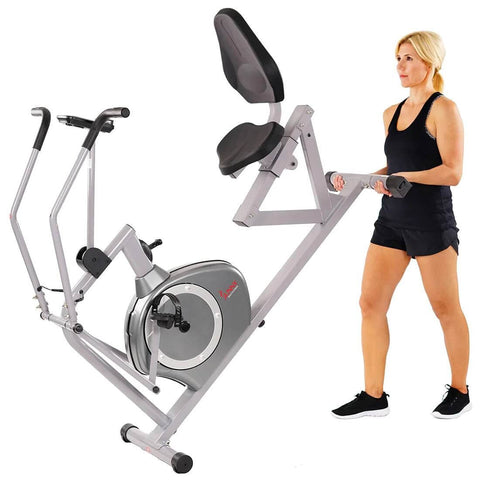 Sunny Health & Fitness Arm Exerciser Recumbent Bike-Full-Motion Cross Trainer -60x25.5x52