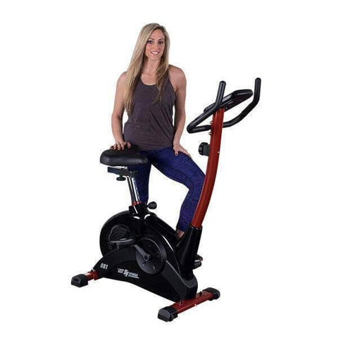 Body Solid Upright Cardio Bike - Adjustable Home Bicycle - Black - Compact