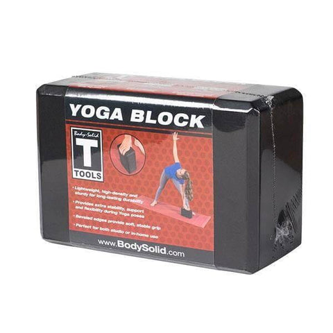 Body Solid Yoga Block - Enhance Poses - Supportive Foam - Stable Grip