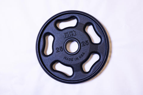 Intek Strength Durable Olympic Weight Plates - Versatile Cast Iron & Bumper Plates - Flat Black