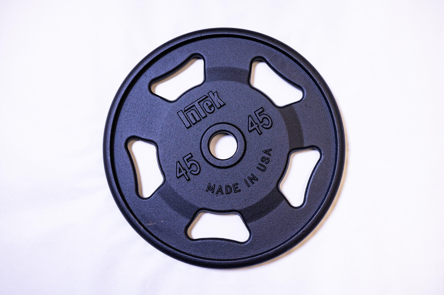 Intek Strength Durable Olympic Weight Plates - Versatile Cast Iron & Bumper Plates - Flat Black