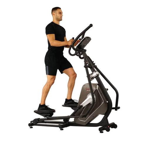 Sunny Health & Fitness Circuit Zone Elliptical Trainer-Full-Body Cardio Workout-16 Resistance Levels-Black/Silver