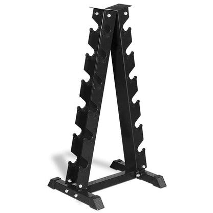 Intek Strength Vertical Dumbbell Rack - Space-Saving Home Gym Organizer - Black, 23x18x44.5