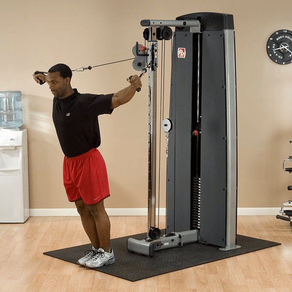 Body Solid Pro Dual Cable Column - Compact Core Training - Versatile Pulleys, Strong Black Build
