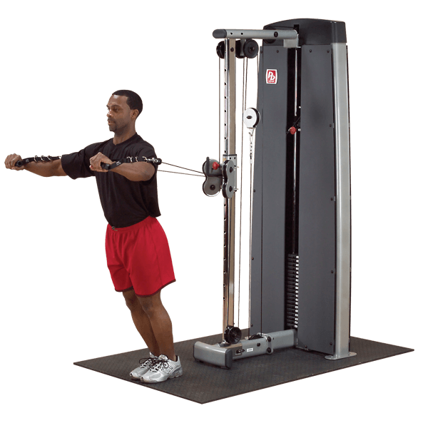 Body Solid Pro Dual Cable Column - Compact Core Training - Versatile Pulleys, Strong Black Build
