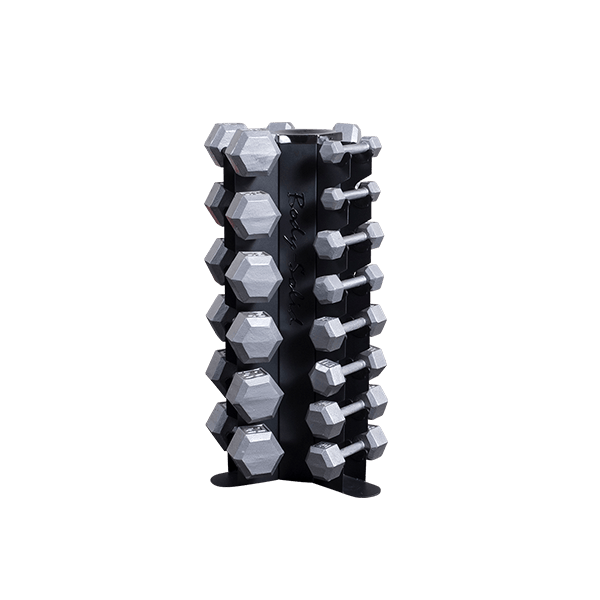Body Solid Vertical Dumbbell Rack - Efficient Storage - 5-50lb Set - Black