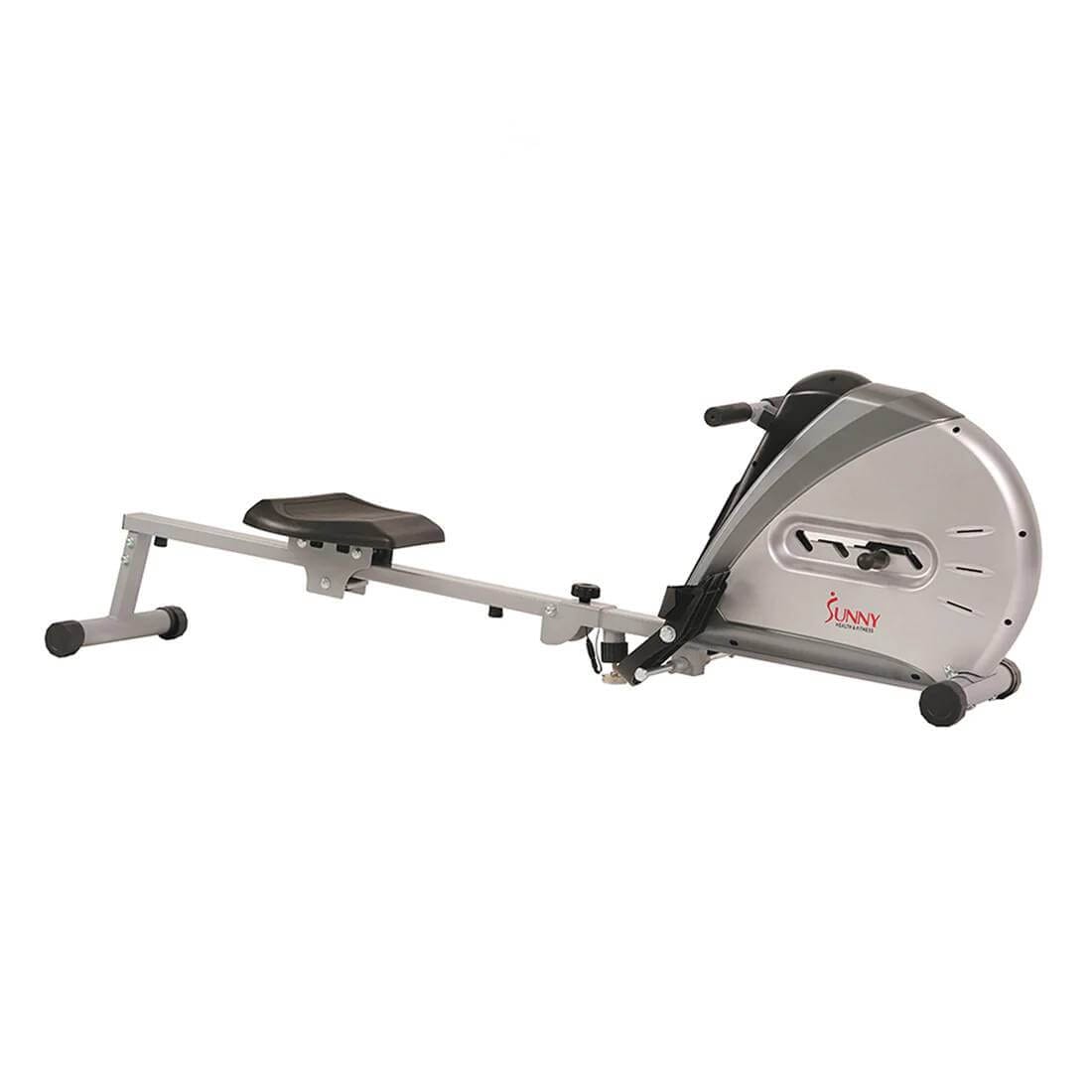 Sunny Health & Fitness Bungee Rower-Ultra-Quiet Rowing Machine-Adjustable Resistance-68x14x21