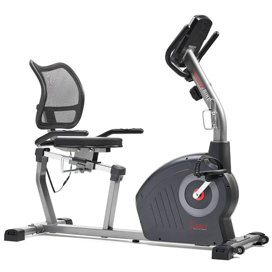 Sunny Health & Fitness Elite Interactive Exercise Bike-Advanced Cardio Equipment in Multiple Colors-Compact Design