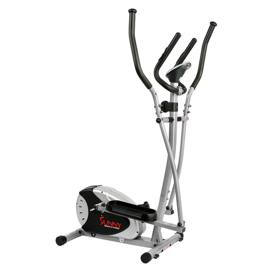 Sunny Health & Fitness Magnetic Elliptical-Cross Trainer for Cardio-Compact Black/Silver,28Lx17x57