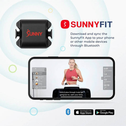 Sunny Health Fitness Wireless Cadence RPM Sensor | Connects to SunnyFit® APP