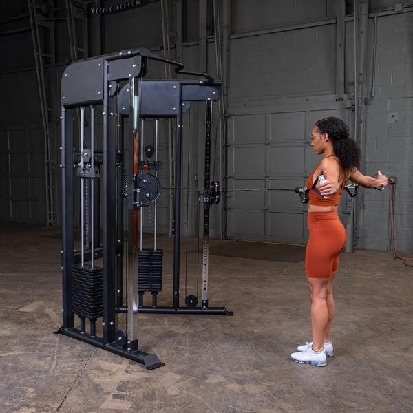 Body-Solid GFT100 Functional Trainer - Multi-Functional Home Gym - Dual Weight Stacks - Black