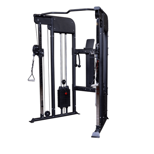 Body-Solid GFT100 Functional Trainer - Multi-Functional Home Gym - Dual Weight Stacks - Black