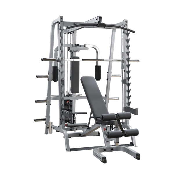 Body Solid Series 7 Smith Gym - All-in-One Fitness Center - Black - Compact Design, Adjustable Fit