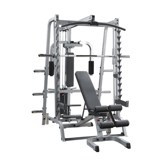 Body Solid Series 7 Smith Gym - All-in-One Fitness Center - Black - Compact Design, Adjustable Fit