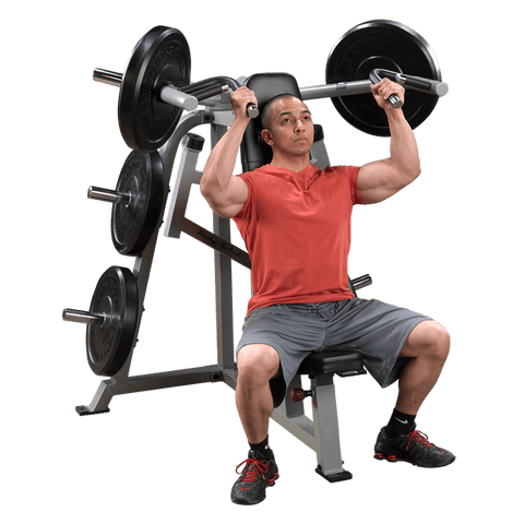 Body Solid Shoulder Press - Leverage Gym Equipment - Upper Body Gear - Fitness Device - Silver - Adjustable Size