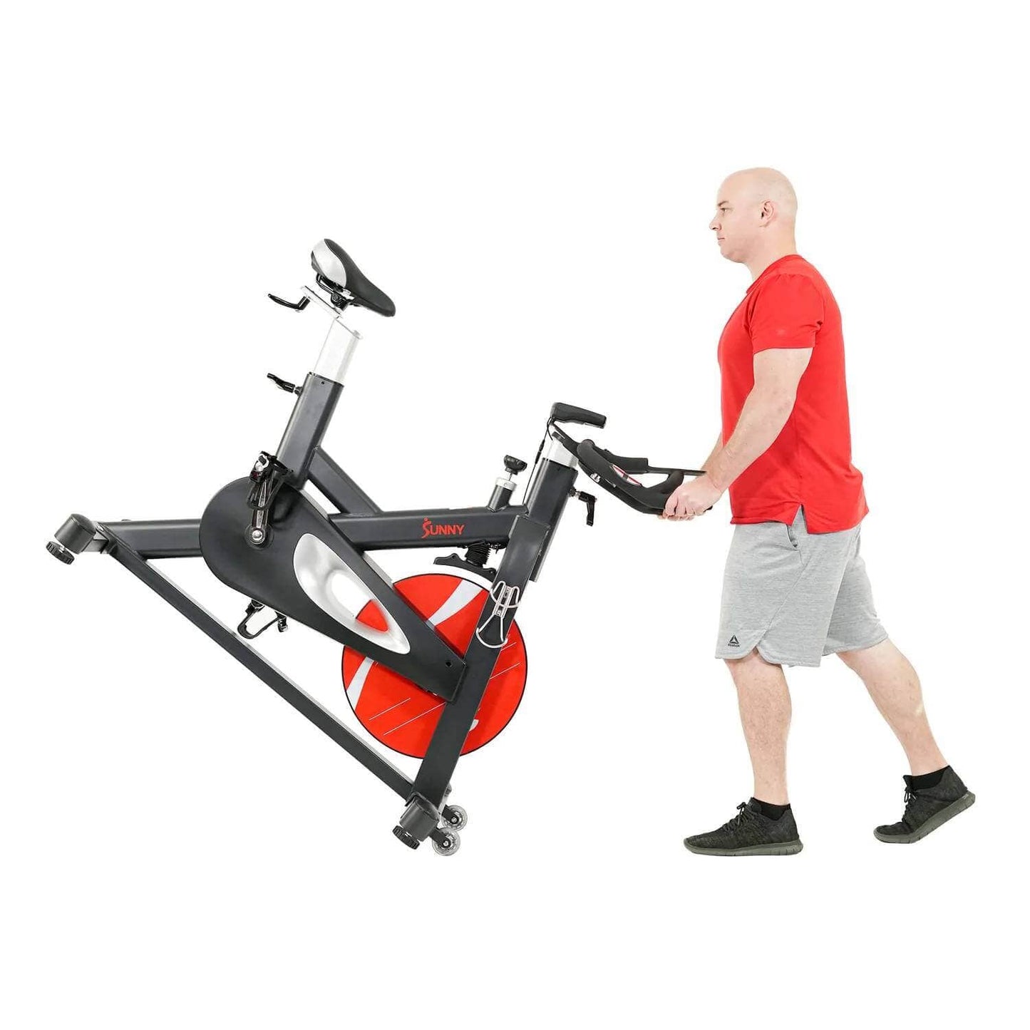 Sunny Health Fitness Evolution Pro II - Total-Body Magnetic Indoor Bike-Black-49x24x50.5