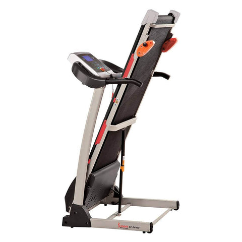 Sunny Health Fitness Incline Running Machine - Foldable Treadmill - Black - 62x25.5x50