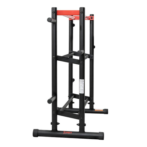 Sunny Health Fitness Compact Weight Storage Rack-Durable Home Gym Organizer-Black-38.6