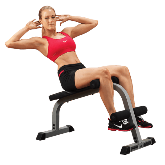 Body-Solid Powerline Sit-Up Board - Abdominal Exercise Equipment - Adjustable - Black