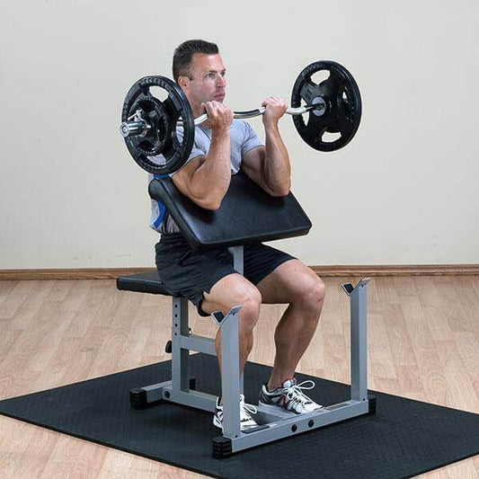 Body-Solid Powerline Bicep Isolation Bench - Adjustable Seat, Extra-Wide Design - 300 lb Capacity