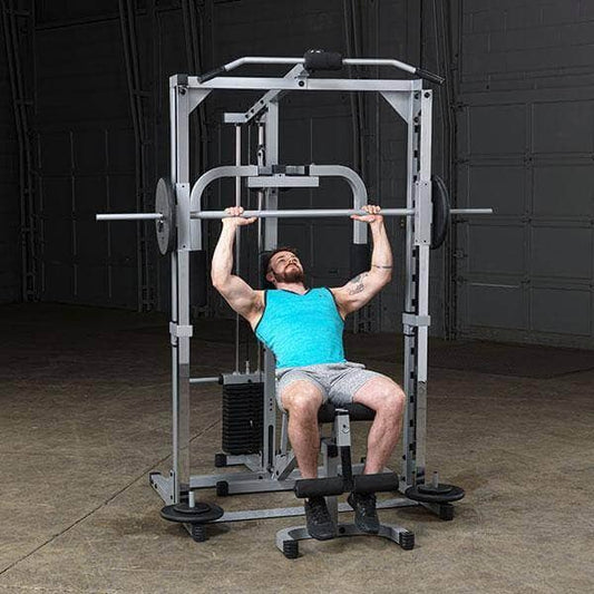 Body Solid Powerline Smith Machine Package - Complete Strength Solution - Frictionless Movement