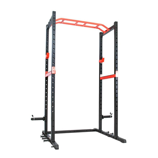 Sunny Health Fitness Power Zone Strength Rack - Versatile Gym Squat Rack-Black-50.4x65.1x82.9