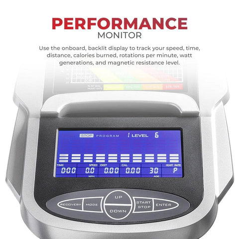 Sunny Health Fitness Advanced Magnetic Elliptical - Versatile Cardio Machine - Black,55x23x64.5