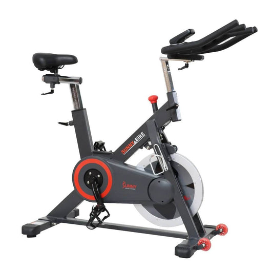 Sunny Health Fitness Premium Smart Indoor Cycle - Cardio Bike - Black -50.8x23.4x47.6