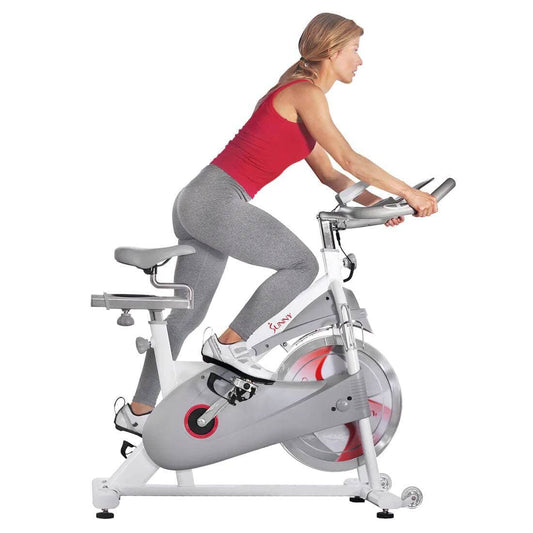 Sunny Health Fitness Premium Magnetic Exercise Bike - Cardio Cycle Trainer-Black-50x20x47.5