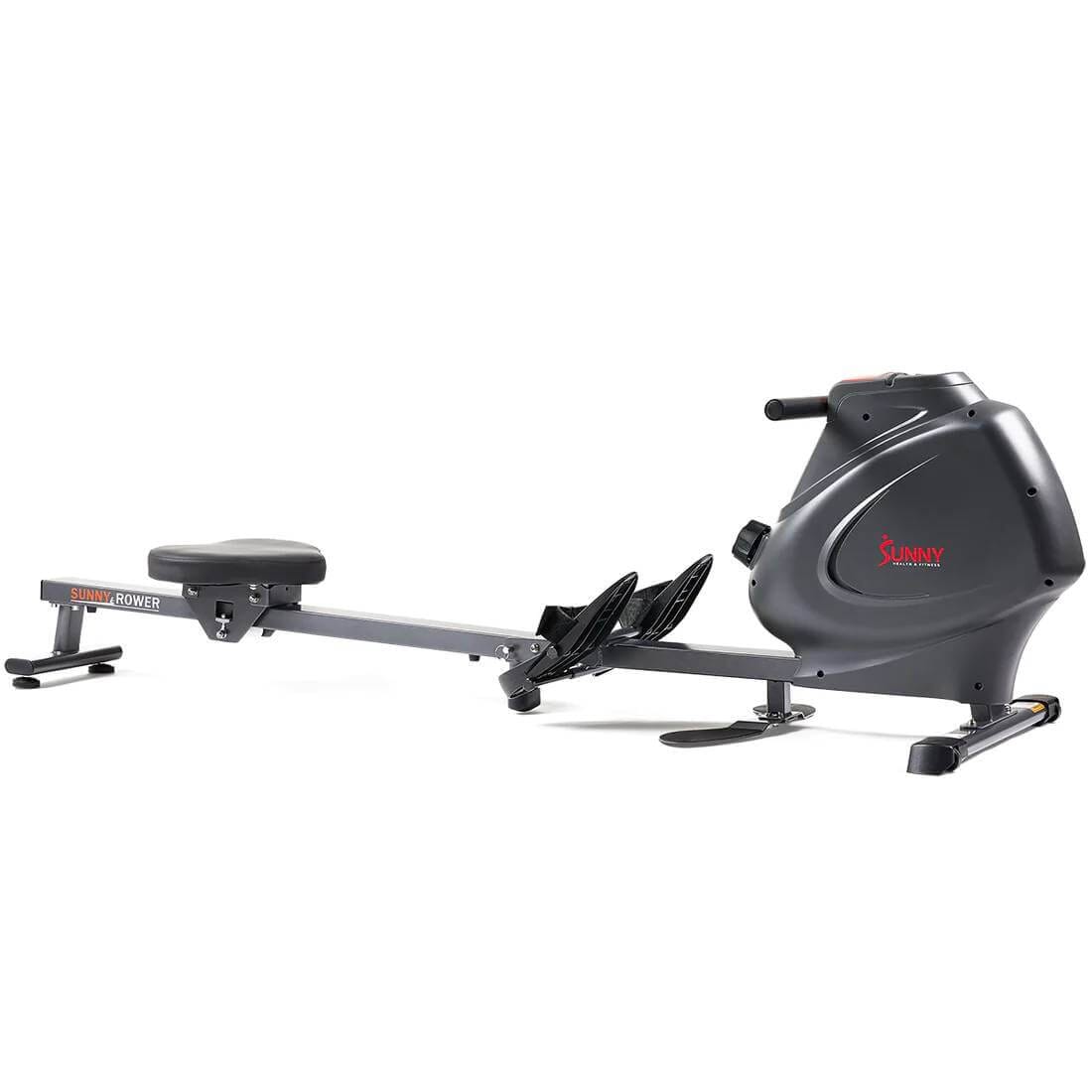 Sunny Health Fitness Premium Smart Rower - Versatile Upper Body Workout -Black-80.7x22.6x22.4