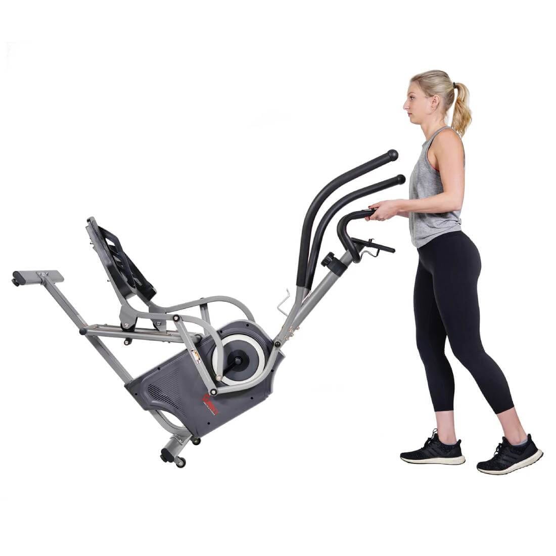 Sunny Health Fitness Pro Climber Elliptical -Full Body Workout-Magnetic Resistance-Black