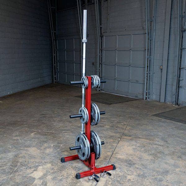 Body Solid Plate Tree & Bar Holder - Durable Weight Rack