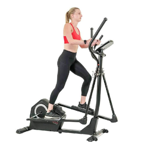 Sunny Health Fitness Advanced Elliptical - Total Body Workout - 16 Resistance Levels - Black