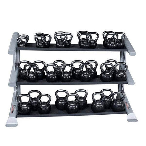 Body-Solid 3-Tier Rack - Versatile Storage - Durable - Black - Efficient