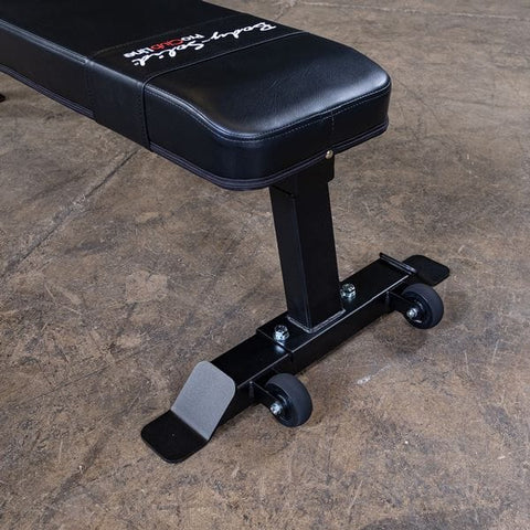 Body Solid Pro Clubline SFB125 - Durable Flat Bench for Versatile Workouts - Robust Black Design