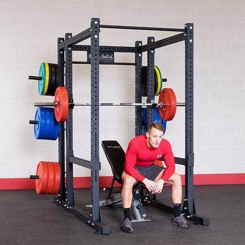 Body Solid Rear Extension - Power Rack Attachment - Weight Storage & Workout Enhancer