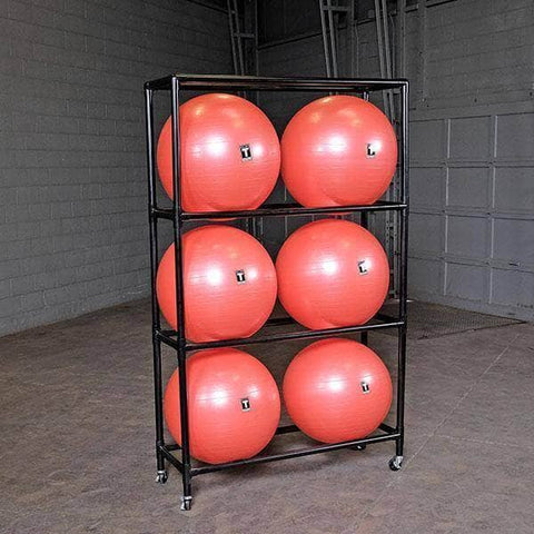 Body Solid Stability Ball Rack - Vertical Storage - Durable Organization