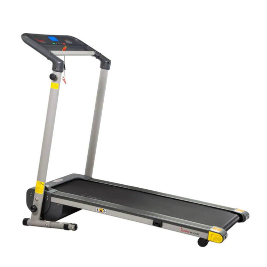 Sunny Health Fitness Compact Folding Treadmill - Space-Saver - Easy Storage - Black - 49.5x26.5x47