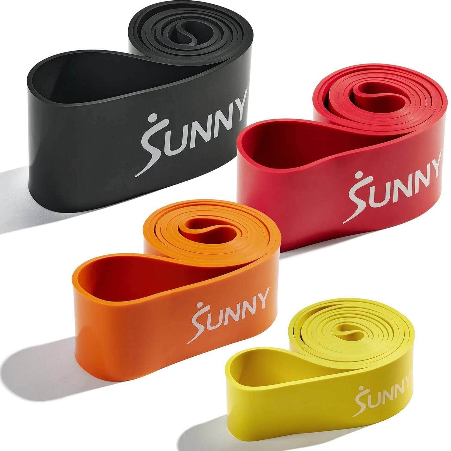 Sunny Health Fitness Elastic Resistance Band - Natural Latex - Black - 81.9x3.9x0.2