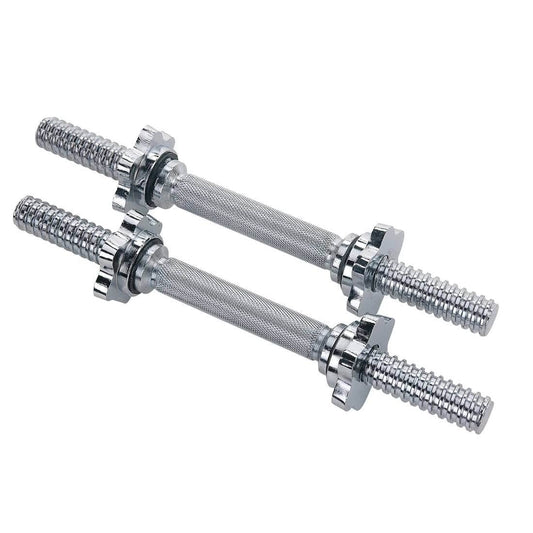 Sunny Health & Fitness Dumbbell Bar-Adjustable Steel Set for Versatile Workouts-Secure Grip-Silver, 15x6x3