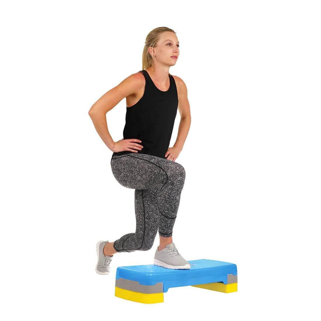 Sunny Health & Fitness Aerobic Step-Cardio Workout Platform-Non-Slip Traine -Black,25Lx11x6