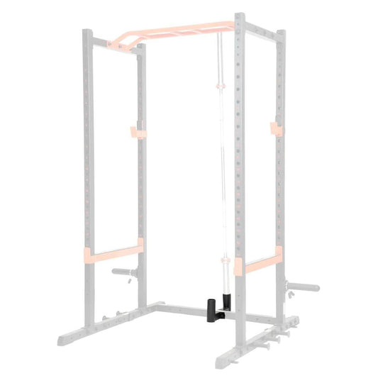 Sunny Health Fitness Power Cage Barbell Holder - Olympic Bar Rack - Weight Storage - Black-6.4x5.3
