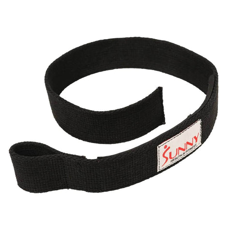 Sunny Health Fitness Heavy Lifting Straps - Sturdy Wrist Wraps - Strong Exercise Supports - Black