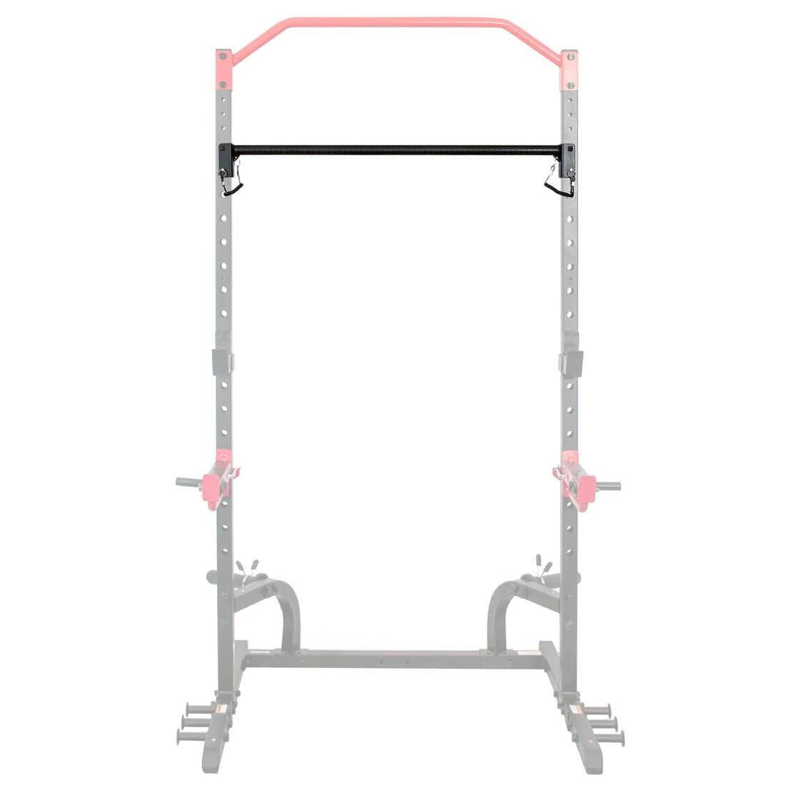 Sunny Health Fitness Adjustable Steel Pull Up Bar-Power Racks Attachment-Black-44.8