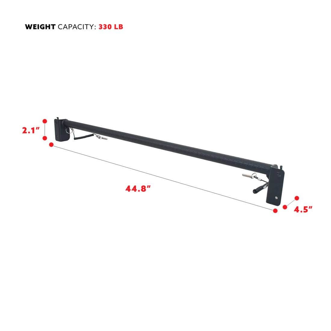 Sunny Health Fitness Adjustable Steel Pull Up Bar-Power Racks Attachment-Black-44.8