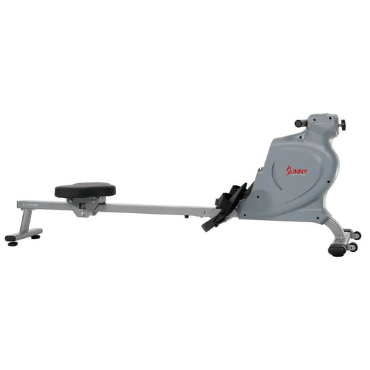 Sunny Health Fitness Space-Saving Magnetic Rower - Compact Home Rowing Machine-Black-72.5x18.5x25