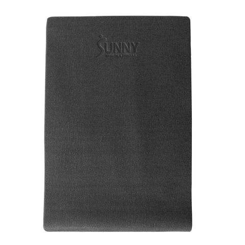 Sunny Health Fitness Gym Equipment Mat - Durable Floor Protector-Non-Slip Black-30x20x0.16 in